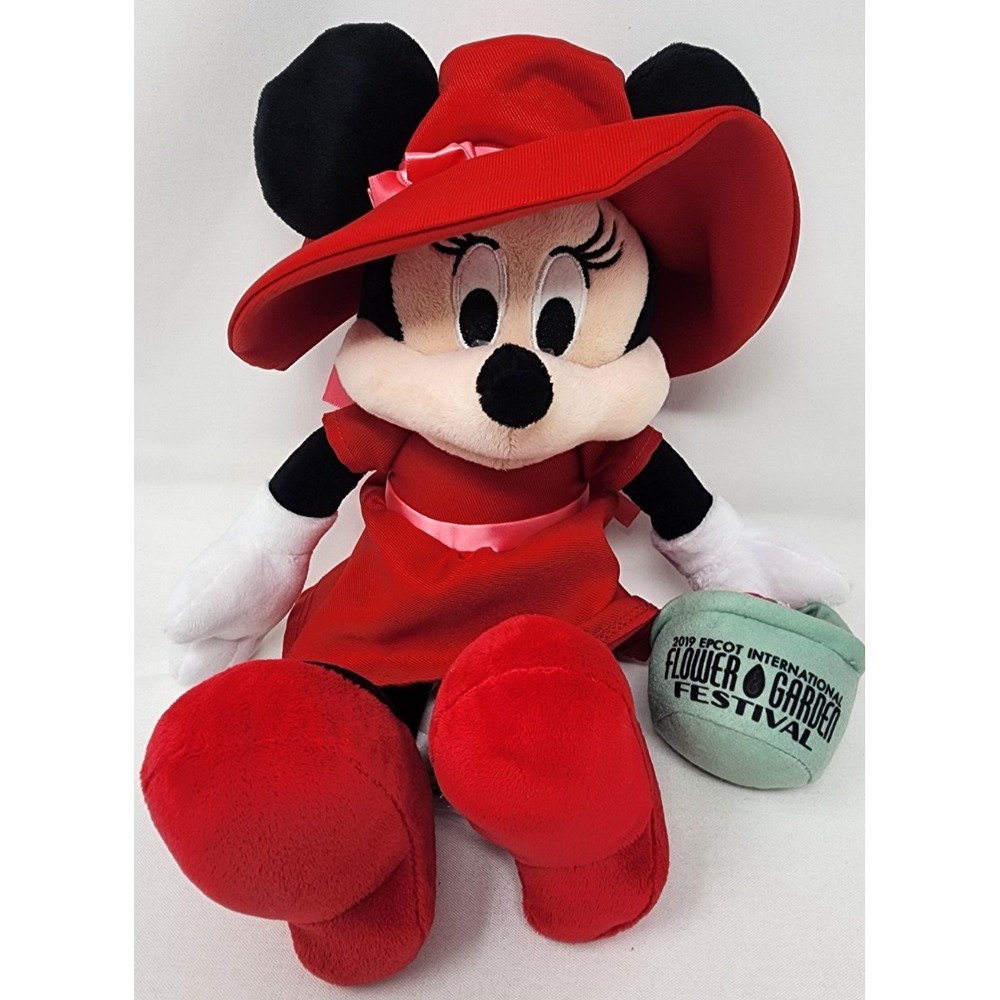 Disney Epcot Flower Garden Festival 2019 Minnie Mouse Plush Doll